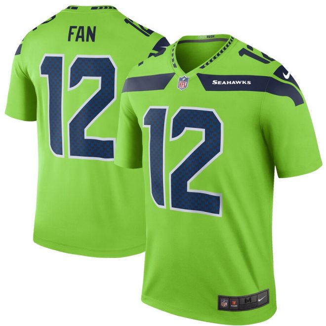 12s Seattle Seahawks Nike Color Rush Legend Jersey - Green