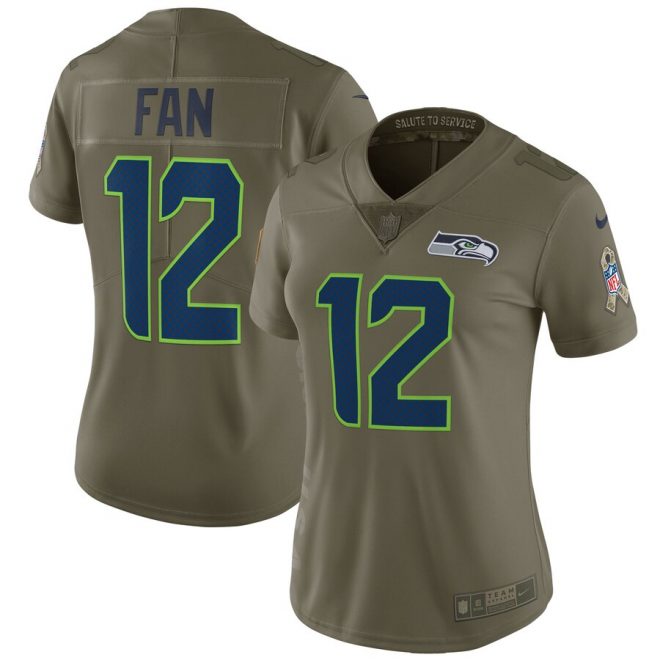 12s Seattle Seahawks Nike Women's Salute to Service Limited Jersey - Olive