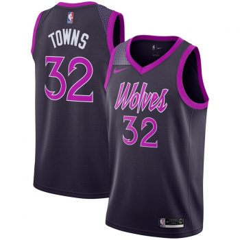 Karl-Anthony Towns Minnesota Timberwolves Nike Youth 2018/19 Swingman Jersey – City Edition – Purple