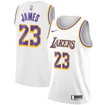 LeBron James Los Angeles Lakers Nike Youth 2018/19 Swingman Jersey White – Association Edition