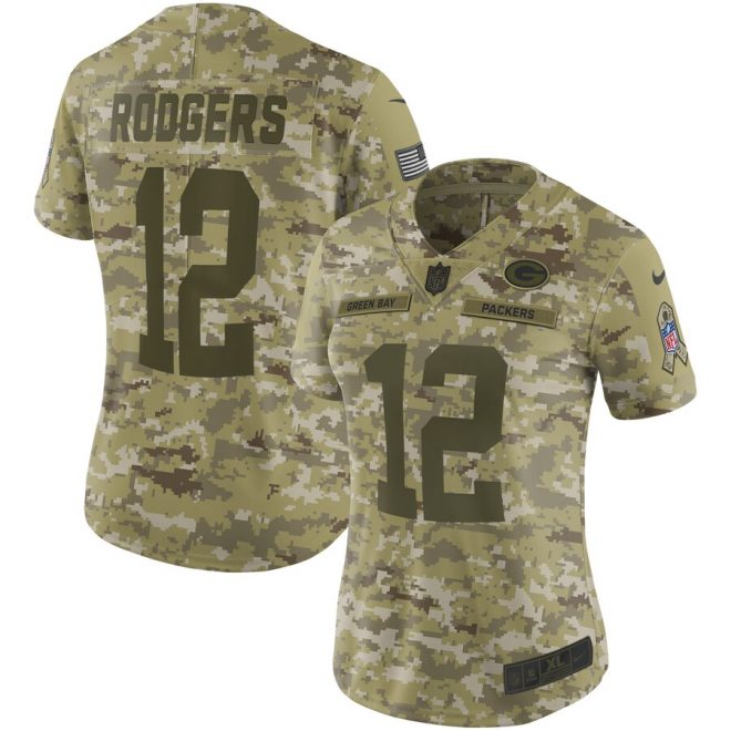 Aaron Rodgers Green Bay Packers Nike Women's Salute to Service Limited Jersey - Camo
