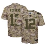 Aaron Rodgers Green Bay Packers Nike Youth Salute to Service Game Jersey - Camo