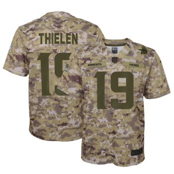 Adam Thielen Minnesota Vikings Nike Youth Salute to Service Game Jersey - Camo