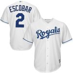 Alcides Escobar Kansas City Royals Majestic Cool Base Player Jersey - White