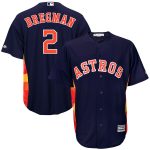 Alex Bregman Houston Astros Majestic Fashion Official Cool Base Replica Player Jersey - Navy