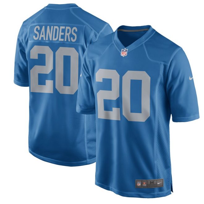 Barry Sanders Detroit Lions Nike 2017 Throwback Retired Player Game Jersey - Blue