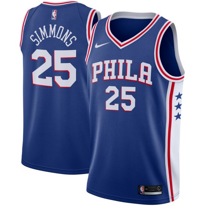 Ben Simmons Philadelphia 76ers Nike Swingman Jersey Royal - Icon Edition