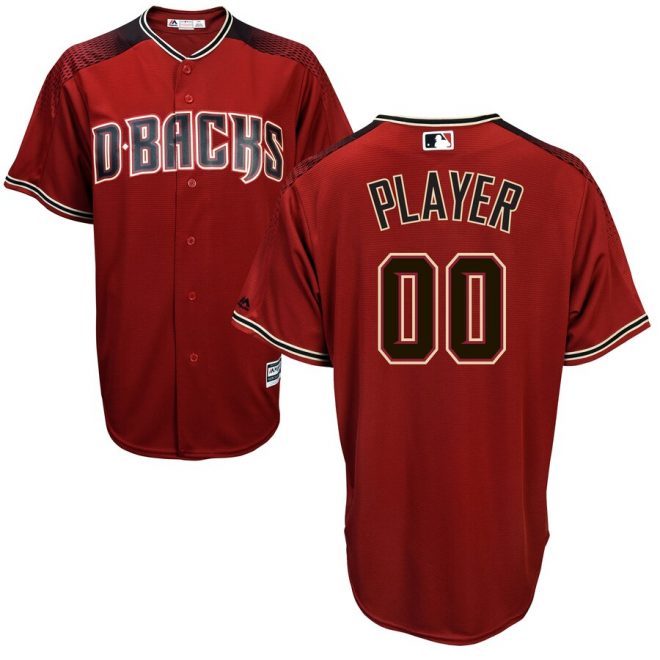 Arizona Diamondbacks Majestic Cool Base Custom Jersey - Sedona Red/Black