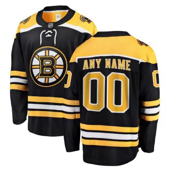 Boston Bruins Fanatics Branded Youth Home Breakaway Custom Jersey - Black