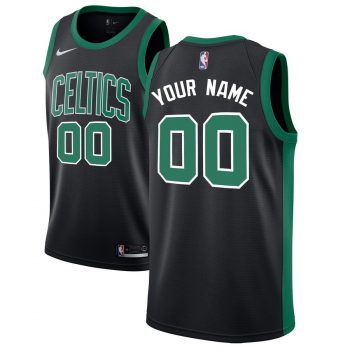 Boston Celtics Nike Swingman Custom Jersey Black - Statement Edition