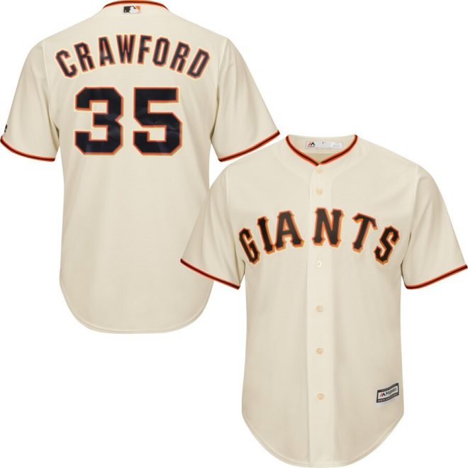 Brandon Crawford San Francisco Giants Majestic Cool Base Player Jersey - Tan