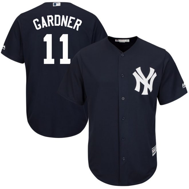 Brett Gardner New York Yankees Majestic Official Cool Base Player Jersey - Navy