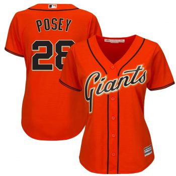 Buster Posey San Francisco Giants Majestic Women's Cool Base Player Jersey - Orange