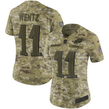 Carson Wentz Philadelphia Eagles Nike Women's Salute to Service Limited Jersey - Camo