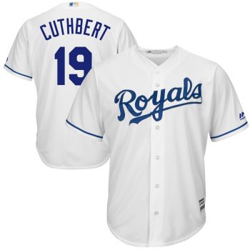 Cheslor Cuthbert Kansas City Royals Majestic Home Cool Base Player Jersey – White