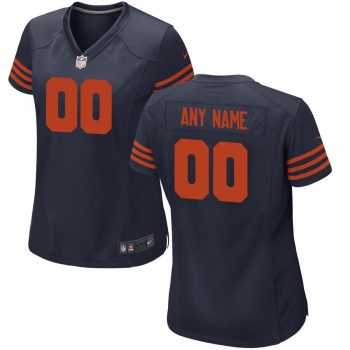 Chicago Bears Nike Women's Custom Throwback Game Jersey - Navy