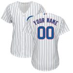Chicago Cubs Majestic Women's Home Cool Base Custom Jersey - White
