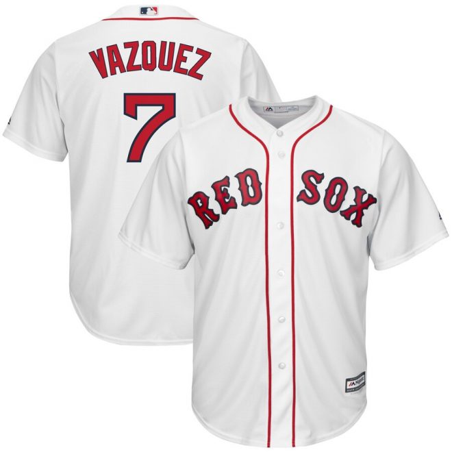 Christian Vazquez Boston Red Sox Majestic Home Cool Base Replica Player Jersey - White