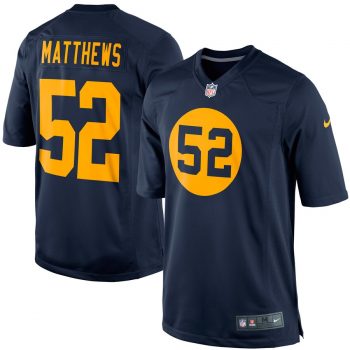 Clay Matthews Green Bay Packers Nike Throwback Limited Jersey - Navy Blue