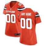 Nike Cleveland Browns Womens Orange Custom Game Jersey