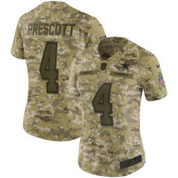 Dak Prescott Dallas Cowboys Nike Women's Salute to Service Limited Jersey – Camo