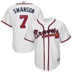 Dansby Swanson Atlanta Braves Majestic 2019 Home Official Cool Base Player Jersey - White