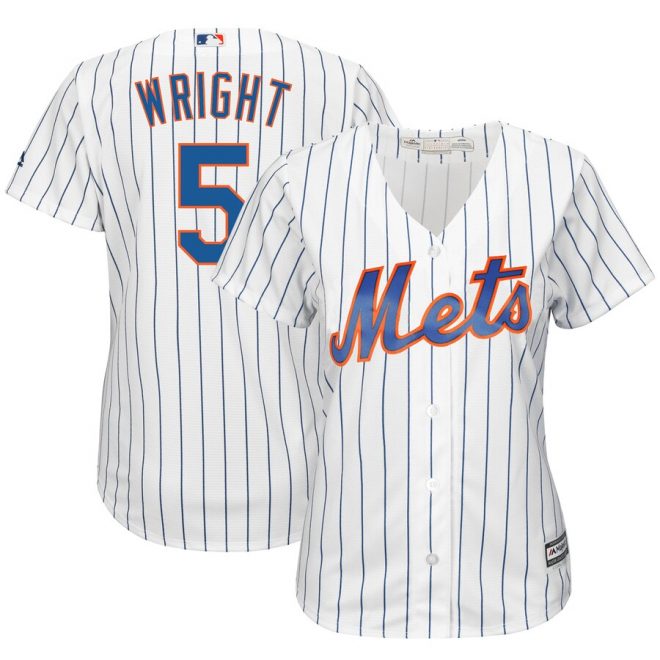 David Wright New York Mets Majestic Women's Cool Base Jersey - White