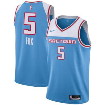 De'Aaron Fox Sacramento Kings Nike City Edition Swingman Jersey – Blue