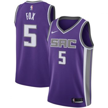 De'Aaron Fox Sacramento Kings Nike Swingman Jersey Purple - Icon Edition