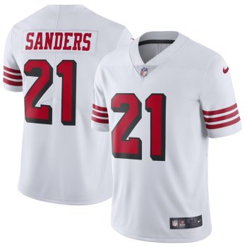 Deion Sanders San Francisco 49ers Nike Color Rush Vapor Untouchable Limited Retired Player Jersey – White