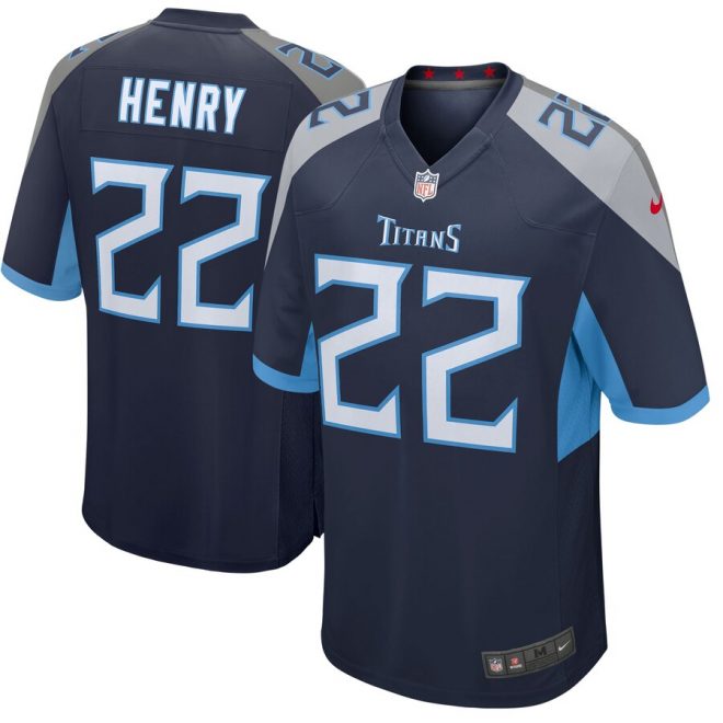 Derrick Henry Tennessee Titans Nike Youth New 2018 Game Jersey – Navy