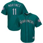 Edgar Martinez Seattle Mariners Majestic 2019 Hall of Fame Induction Cool Base Player Jersey - Alternate Northwest Green