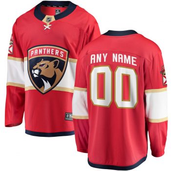 Florida Panthers Fanatics Branded Home Breakaway Custom Jersey - Red