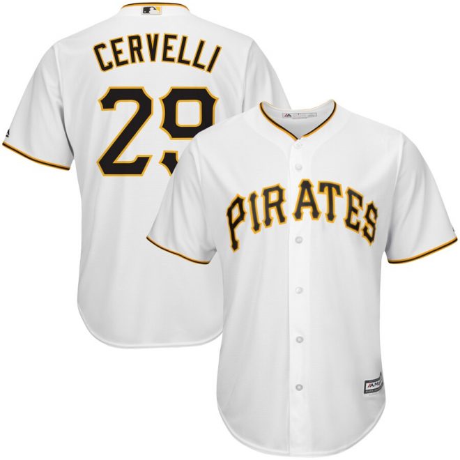 Francisco Cervelli Pittsburgh Pirates Majestic Cool Base Player Jersey - White