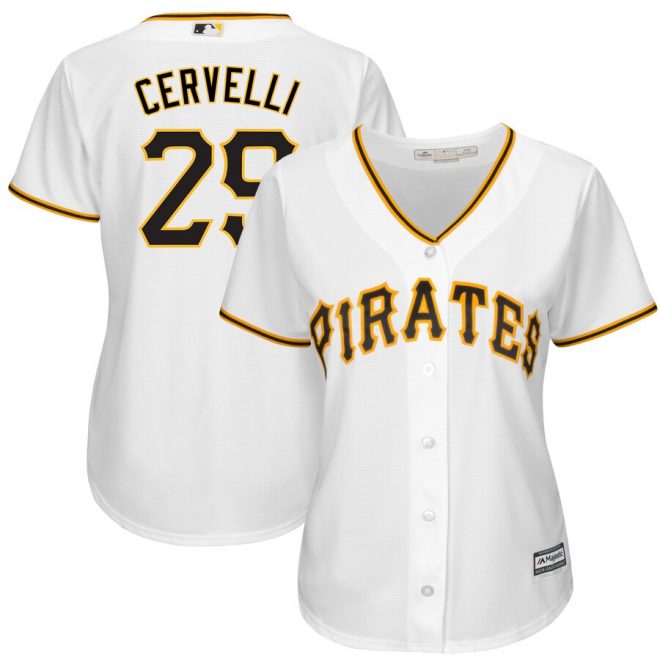 Francisco Cervelli Pittsburgh Pirates Majestic Women's Home Cool Base Player Jersey - White
