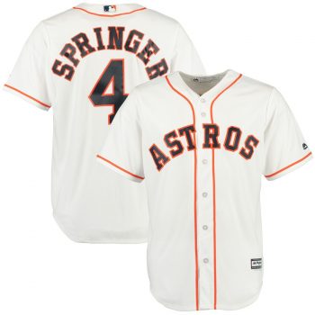 George Springer Houston Astros Majestic Official Cool Base Player Jersey - White