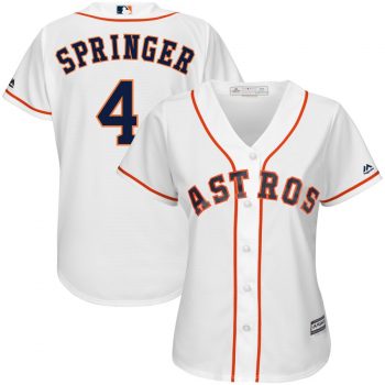 George Springer Houston Astros Majestic Women's Team Cool Base Player Jersey – White