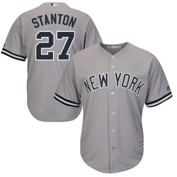 Giancarlo Stanton New York Yankees Majestic Cool Base Replica Player Jersey – Gray