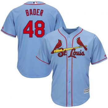 Harrison Bader St. Louis Cardinals Majestic Alternate Official Cool Base Jersey - Light Blue