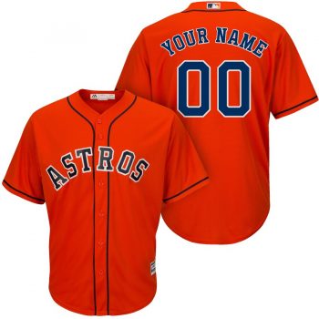 Houston Astros Majestic Cool Base Custom Jersey - Orange