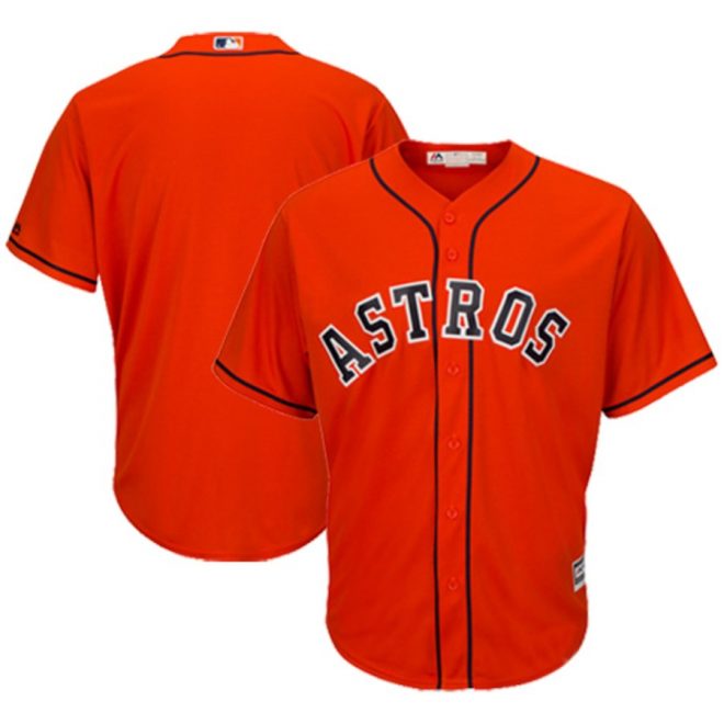 Houston Astros Majestic Official Cool Base Jersey - Orange