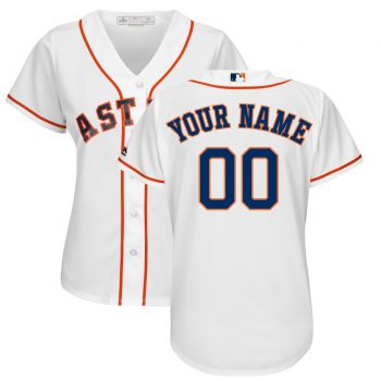 Houston Astros Majestic Women's Cool Base Custom Jersey - White