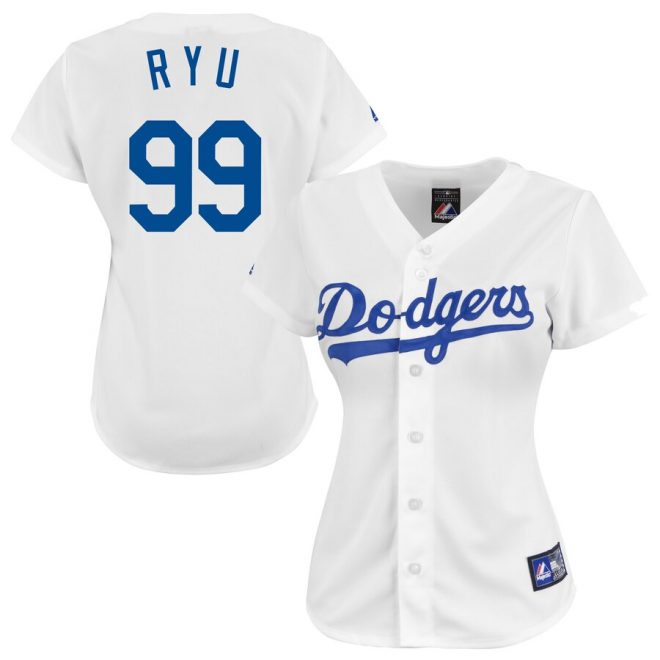 Hyun-Jin Ryu Los Angeles Dodgers Majestic Women's Player Replica Jersey - White