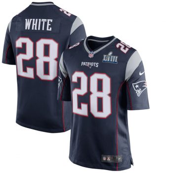 James White New England Patriots Nike Super Bowl LIII Bound Game Jersey – Navy