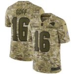 Jared Goff Los Angeles Rams Nike Salute to Service Limited Jersey – Camo