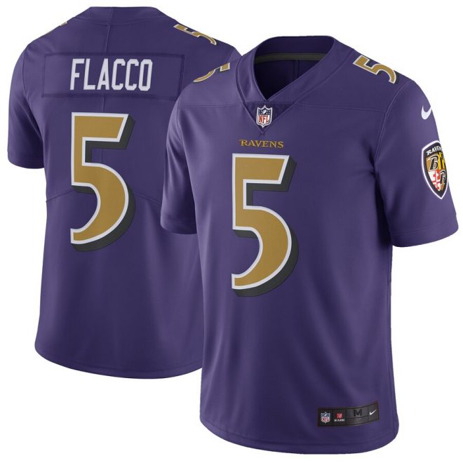 Joe Flacco Baltimore Ravens Nike Vapor Untouchable Color Rush Limited Player Jersey - Purple
