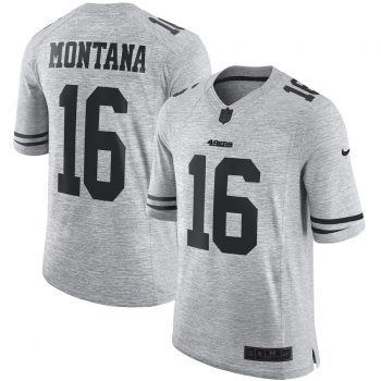 Joe Montana San Francisco 49ers Nike Retired Gridiron Gray II Limited Jersey - Gray