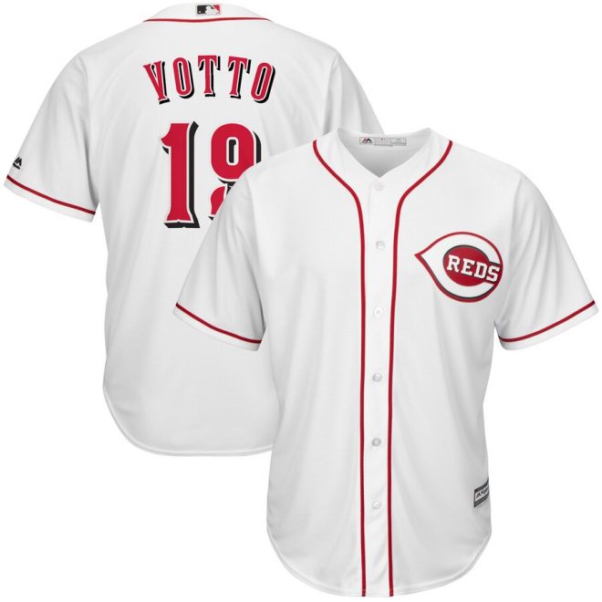 Joey Votto Cincinnati Reds Majestic Official Cool Base Player Jersey - White