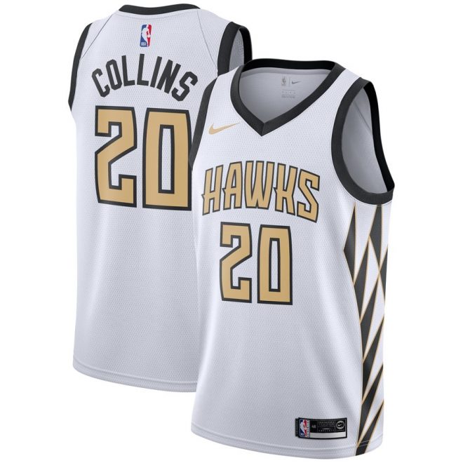 John Collins Atlanta Hawks Nike City Edition Swingman Jersey – White