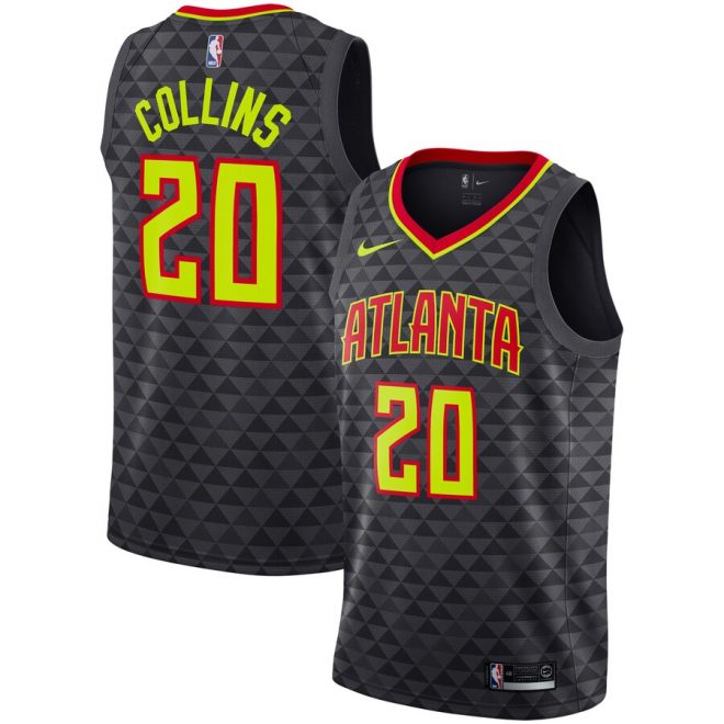 John Collins Atlanta Hawks Nike Replica Swingman Jersey - Icon Edition – Black